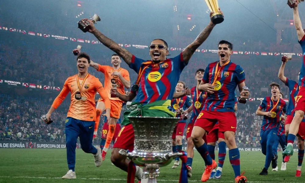 Barcelona vs madrid 3 2 blaugrana juara piala super spanyol!