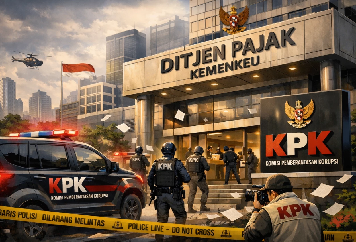 Breaking news! kantor ditjen pajak kemenkeu digeledah kpk