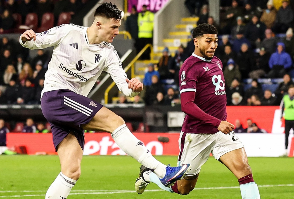 Burnley vs man utd 2 2 benjamin sesko jadi man of the match
