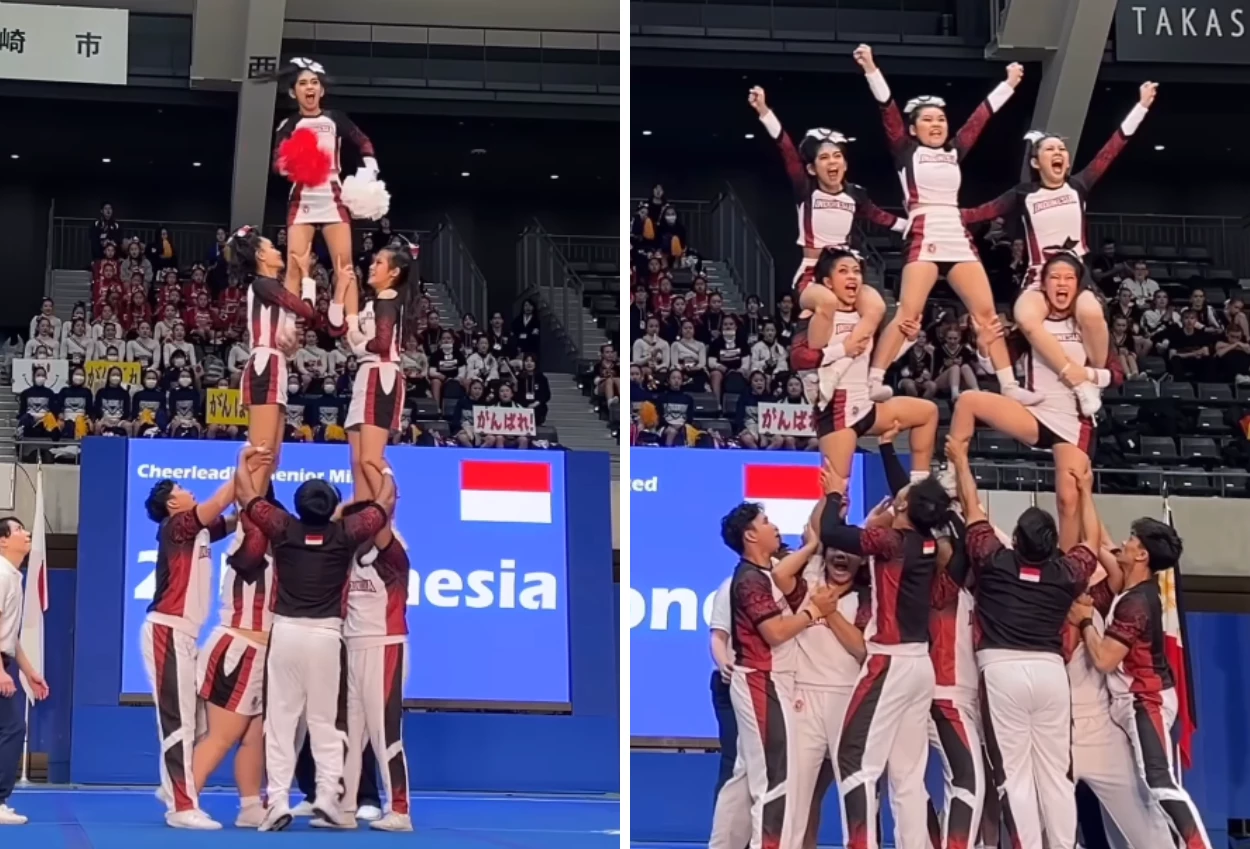 Cetak sejarah! tim cheerleader indonesia debut emas di cheerleading world championship 2025