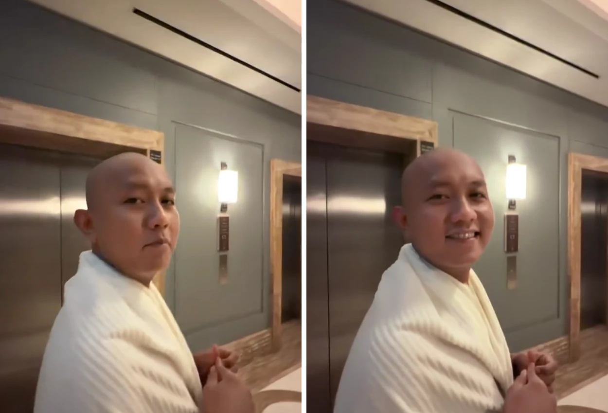 Denny caknan cukur plontos saat umrah, begini reaksi sang anak lihat penampilan baru ayahnya