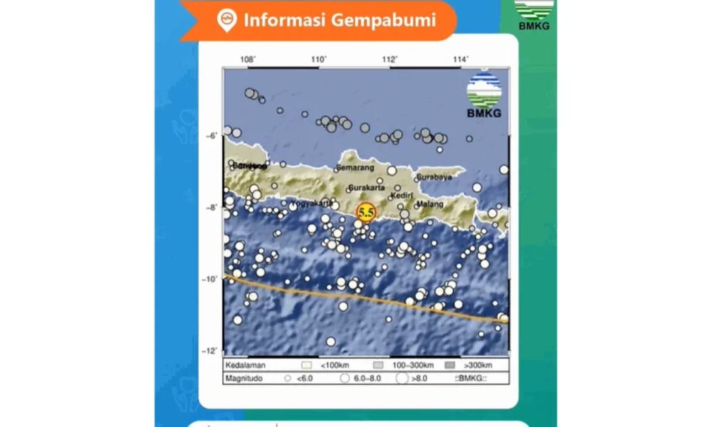 Gempa 5,5 magnitudo guncang pacitan, getaran terasa hingga bali