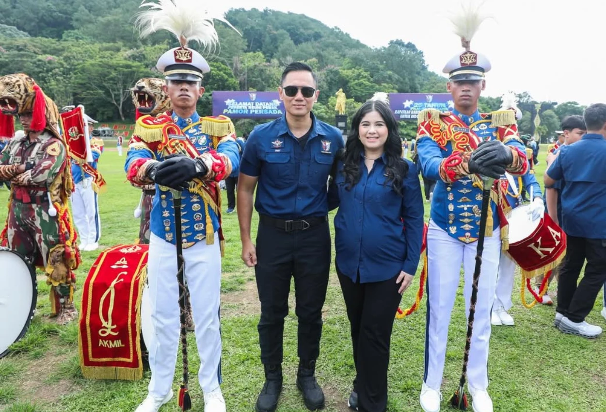 Hamil di usia 44 tahun, annisa pohan tetap aktif dampingi ahy bertugas