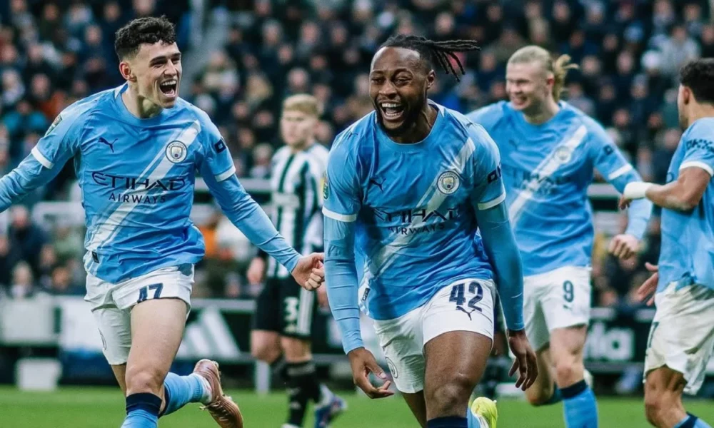 Hasil newcastle vs man city 0 2 gol injury time bawa satu kaki citizens ke final
