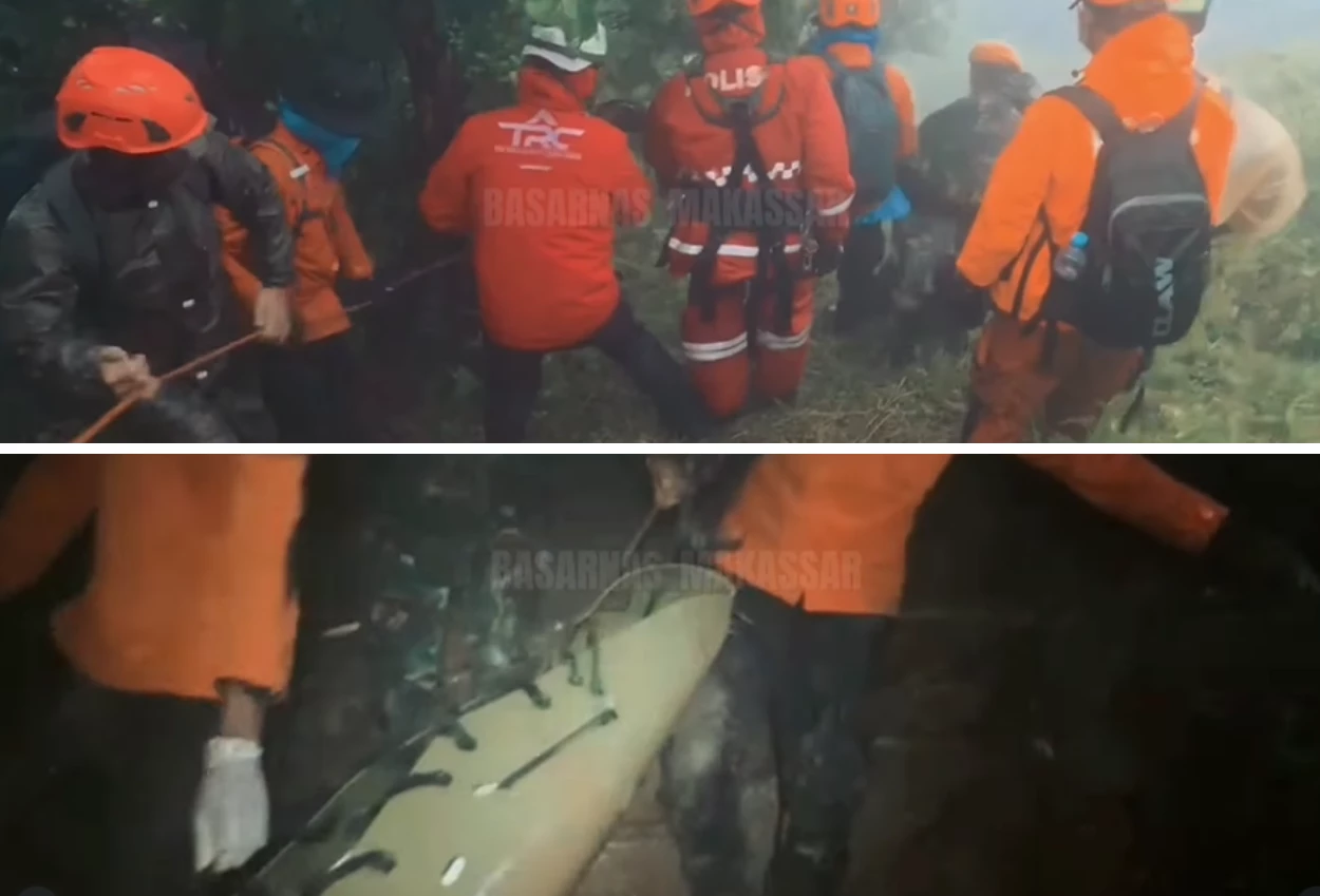 Jenazah pramugari korban pesawat atr 42 500 berhasil dievakuasi (1)