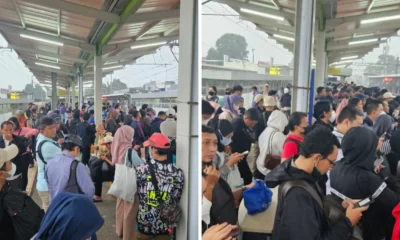 Krl maja tigaraksa lumpuh pagi ini, penumpang membludak di stasiun sudimara