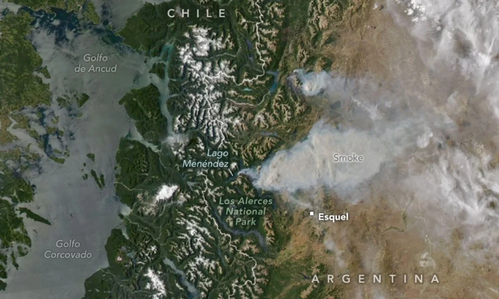 Kebakaran hanguskan ribuan hektare hutan di patagonia argentina