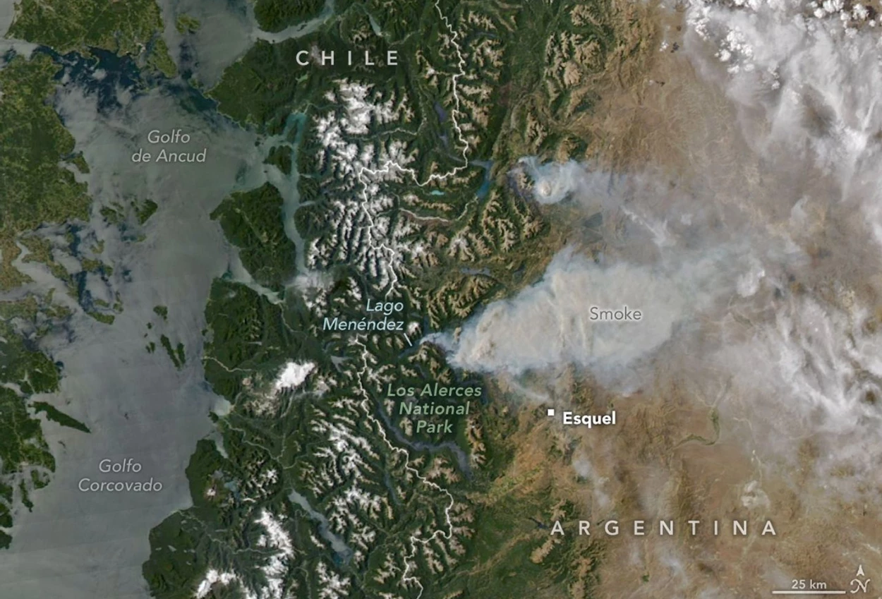 Kebakaran hanguskan ribuan hektare hutan di patagonia argentina