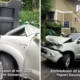 Kecelakaan di tanjakan yapan sawangan, istri polisi rela mobilnya ringsek demi selamatkan pemotor