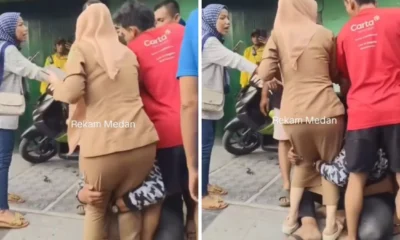 Maling motor nekat peluk kaki asn wanita di medan gara gara takut diamuk massa