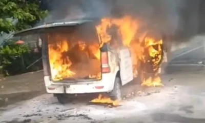 Mobil listrik terbakar di tol jorr, diduga akibat korsleting