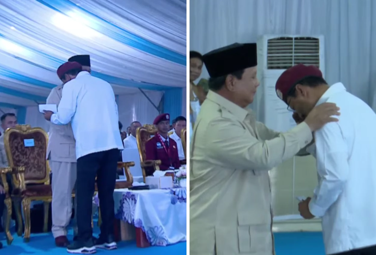 Momen gus ipul menangis di pelukan prabowo saat luncurkan sekolah rakyat