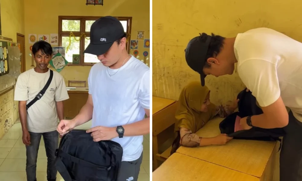 Momen nicholas saputra turun langsung salurkan bantuan untuk korban bencana di aceh