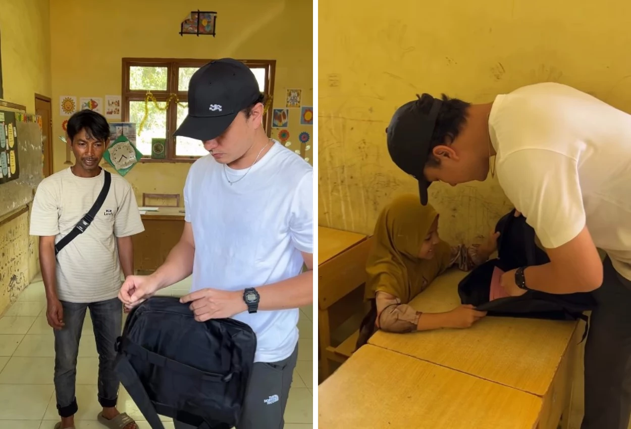 Momen nicholas saputra turun langsung salurkan bantuan untuk korban bencana di aceh