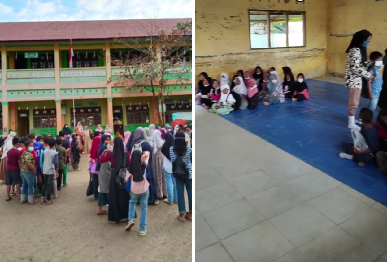 Pelajar di aceh tamiang kembali masuk sekolah pascabanjir