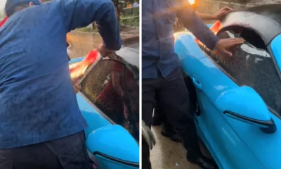 Pemilik porsche panggil damkar untuk pecahkan kaca mobilnya, ini alasannya