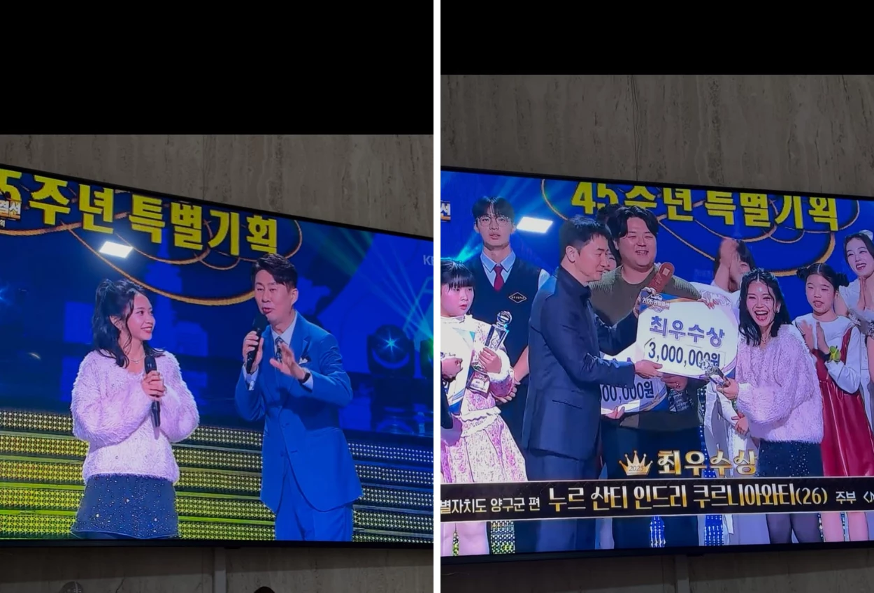 Penyanyi asal indonesia, santi indri berhasil juara kontes nyanyi di korea selatan