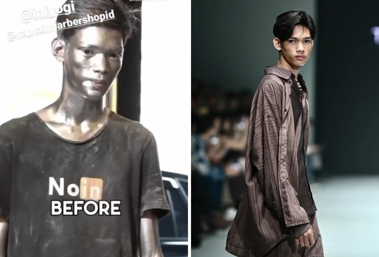 Pernah jadi manusia silver di pasar baru, mike octavian kini terjun ke dunia model