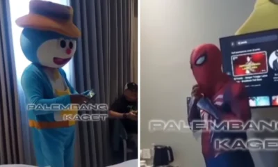Polisi di palembang nyamar jadi doraemon dan superman demi tangkap raja curanmor