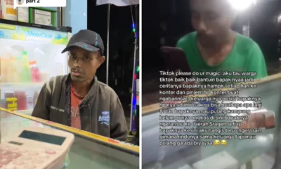 Pria perantau ini rela pinjam hp di konter untuk vc istri & anak tungguin bapak ya nak...