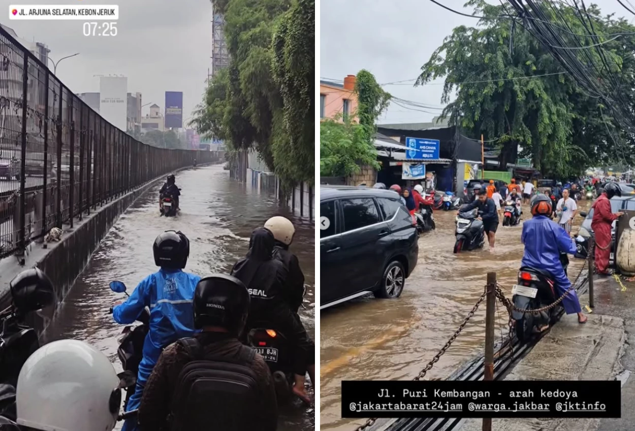 Titik banjir di jakarta jumat 23 januari pagi, ini cara pantau real time nya