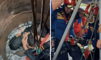 Tolak dibawa ke rs, remaja berbobot 100 kg pilih nyemplung ke sumur hingga dievakuasi damkar berjam jam