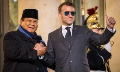 Usai lawatan ke swiss dan inggris, prabowo tiba di prancis bertemu emmanuel macron