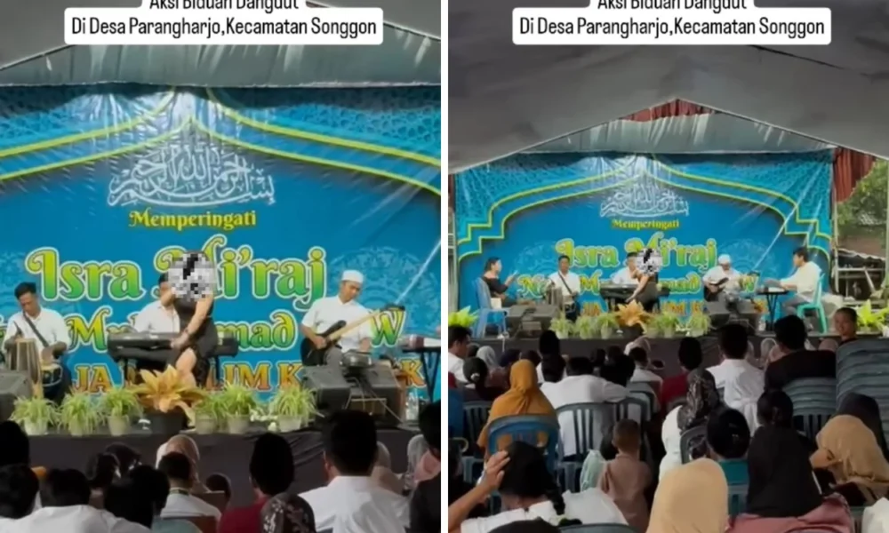 Viral! biduan joget saat perayaan isra miraj di banywangi, panitia acara minta maaf