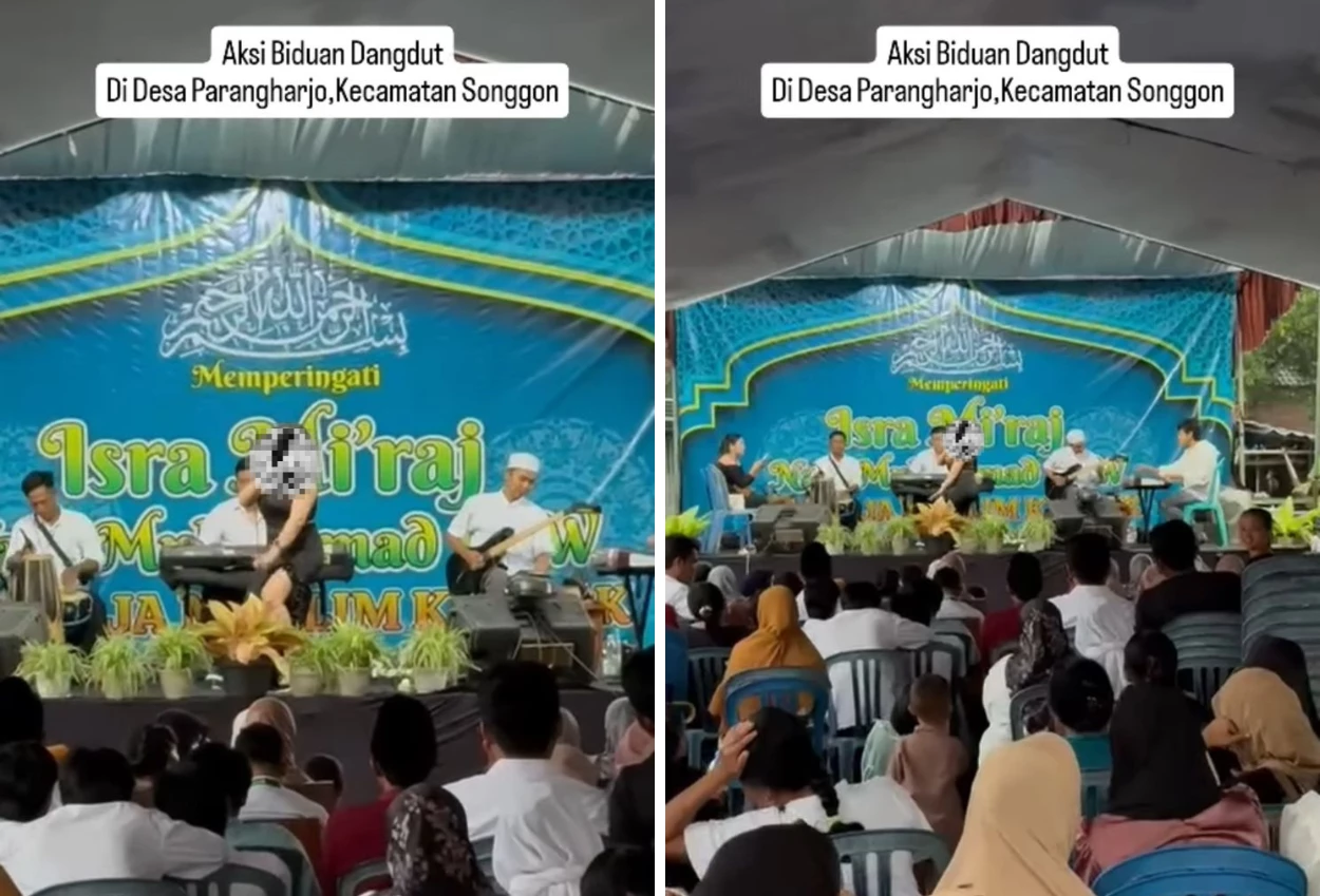 Viral! biduan joget saat perayaan isra miraj di banywangi, panitia acara minta maaf