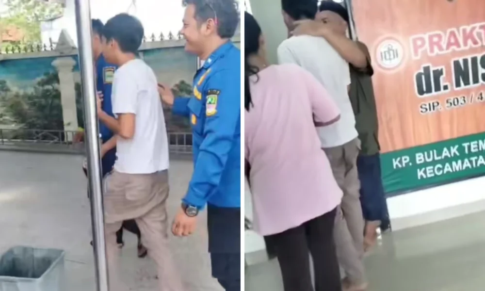 Viral! damkar bantu bujuk remaja di bekasi yang kabur saat akan disunat