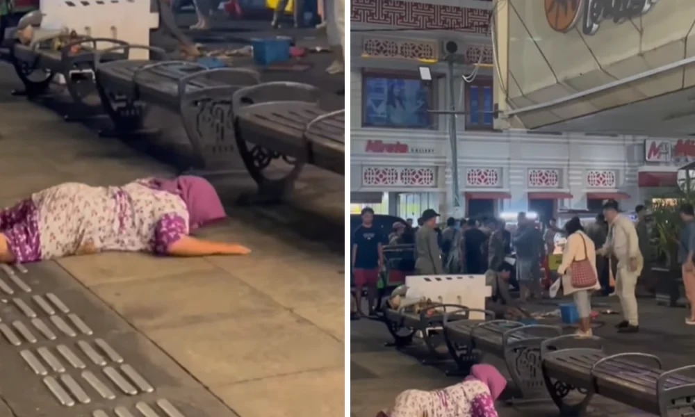 Viral! ibu penjual sate ini teriak histeris hingga guling guling saat operasi penertiban di malioboro