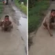 Viral! kades di jawa tengah nekat mandi lumpur di kubangan jalan rusak