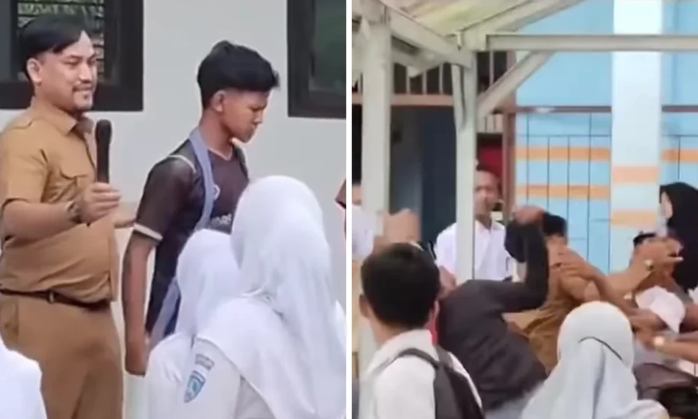 Viral! oknum guru dan murid di jambi berkelahi, disdik turun tangan