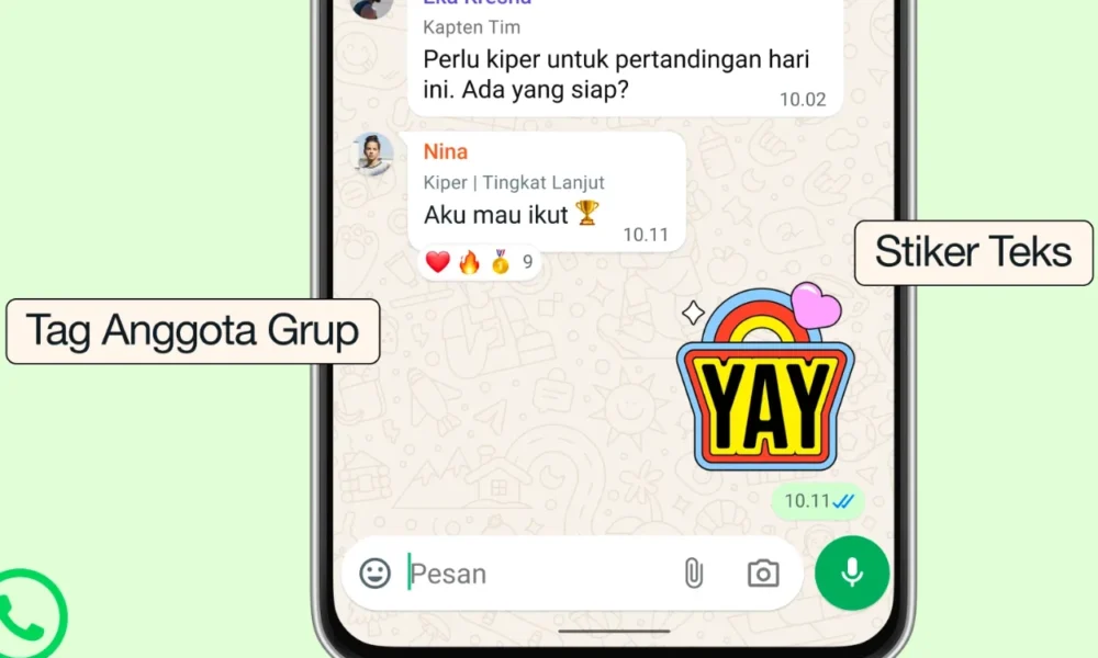 Whatsapp punya 3 fitur baru untuk chat grup, bisa bikin nama panggilan!