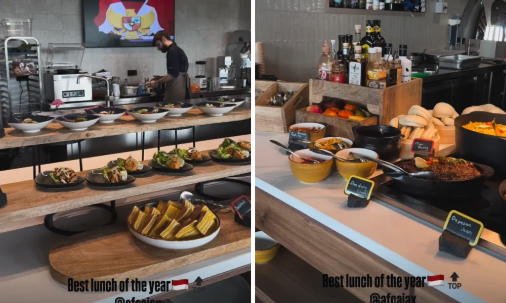 Ada Masakan Indonesia dari Pepes hingga Rendang, Maarten Paes Unggah Story di Dapur Ajax Best Lunch of The Year