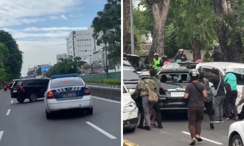 Aksi Kejar Kejaran Polisi dan Mobil yang Nekat Lawan Arah di Gunung Sahari, Berawal dari Keciduk pakai Pelat Palsu