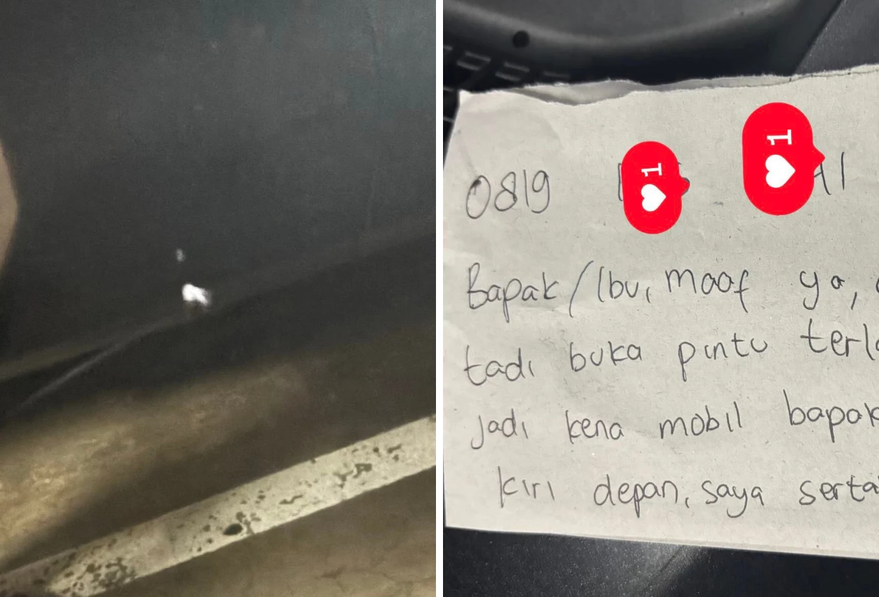 Anak Tak Sengaja Gores Pintu Mobil di Parkiran, Ibu Ini Tinggalkan Sepucuk Surat Permintaan Maaf kepada Pemilik