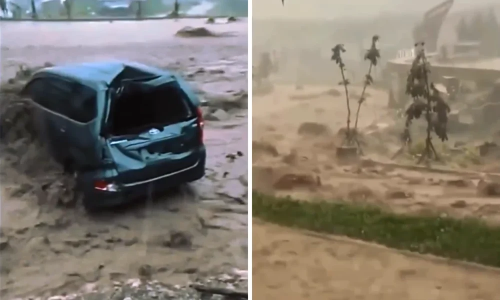 Banjir Bandang Terjang Sentul Bogor, Mobil Terseret Derasnya Arus