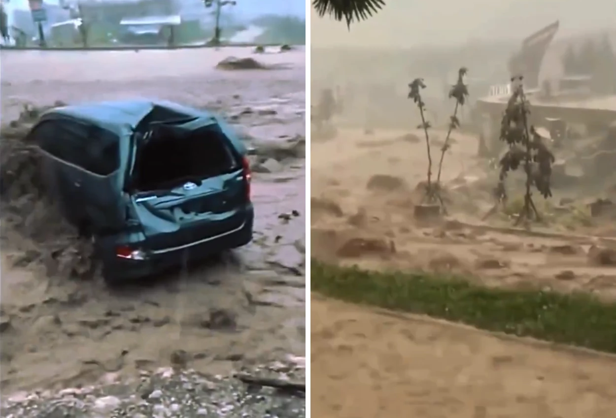 Banjir Bandang Terjang Sentul Bogor, Mobil Terseret Derasnya Arus