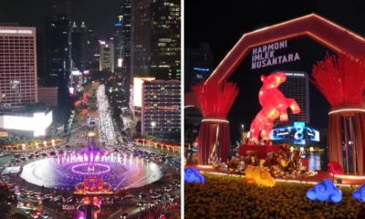 Festival Imlek di Bundaran HI Jakarta Resmi Dibuka, Dekorasinya Sangat Memukau!
