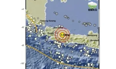 Gempa Guncang Cimahi M 3,0 Siang Ini