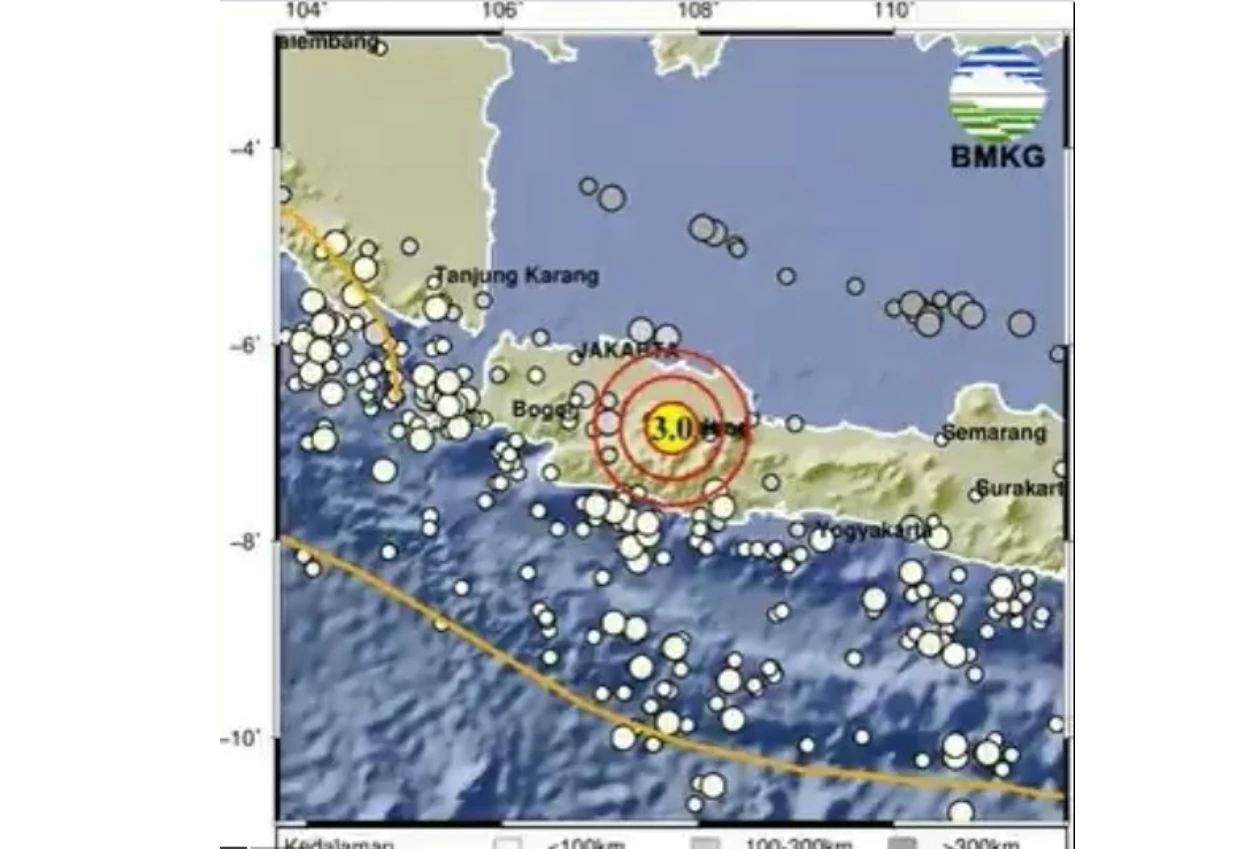 Gempa Guncang Cimahi M 3,0 Siang Ini