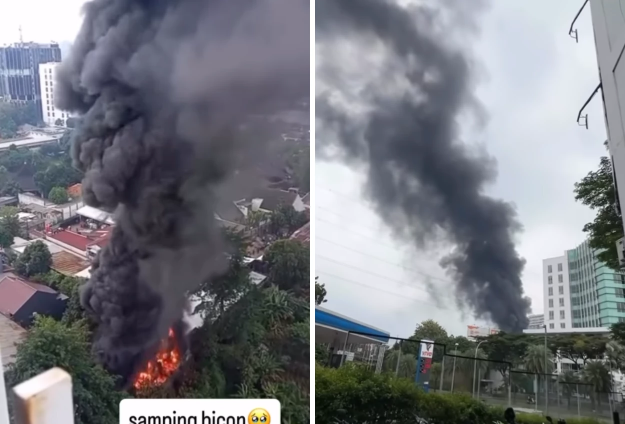 Gudang Ban di Bintaro Kebakaran, 60 Personel Damkar Dikerahkan