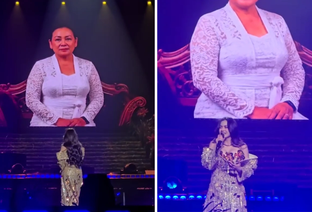 Mahalini Nangis di Panggung saat Konser, Sampaikan Rindu untuk Mendiang Ibunya