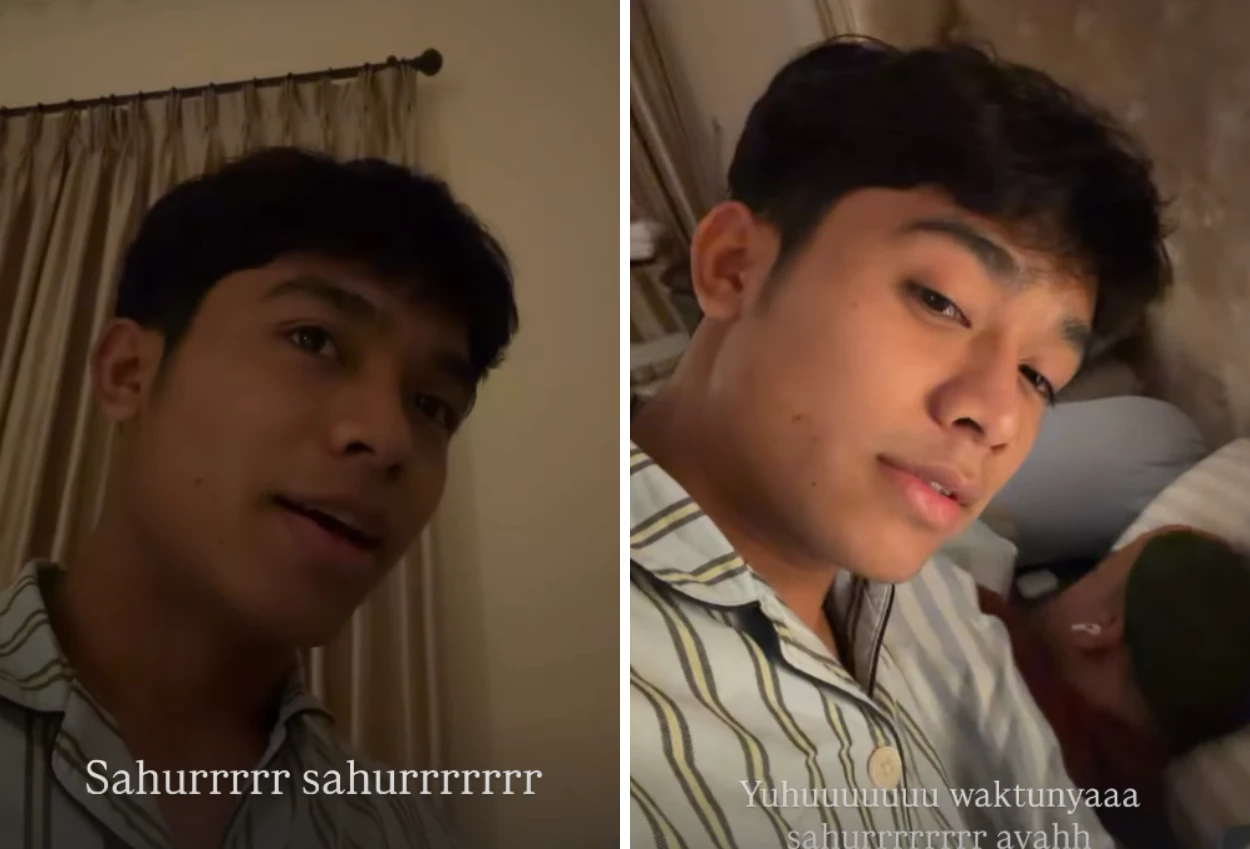 Meski Beda Keyakinan, Betrand Peto Bangunkan Ruben Onsu Sahur