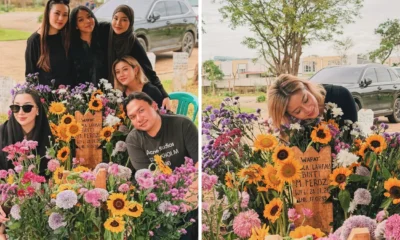 Momen Awkarin Kunjungi Makam Lula Lahfah usai Tiba di Indonesia