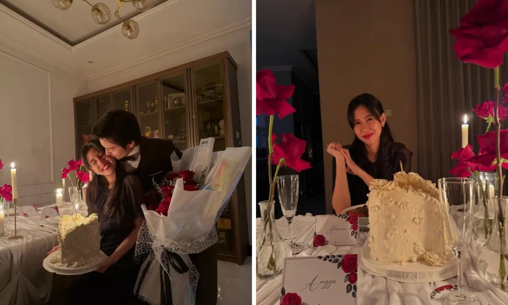 Momen Romantis Shenina Cinnamon Rayakan Ulang Tahun dengan Angga Yunanda