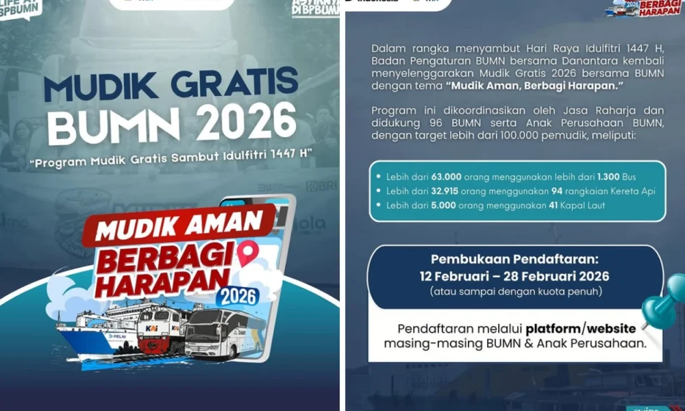 Mudik Gratis BUMN 2026 Dibuka, Simak Syarat dan Cara Daftarnya!