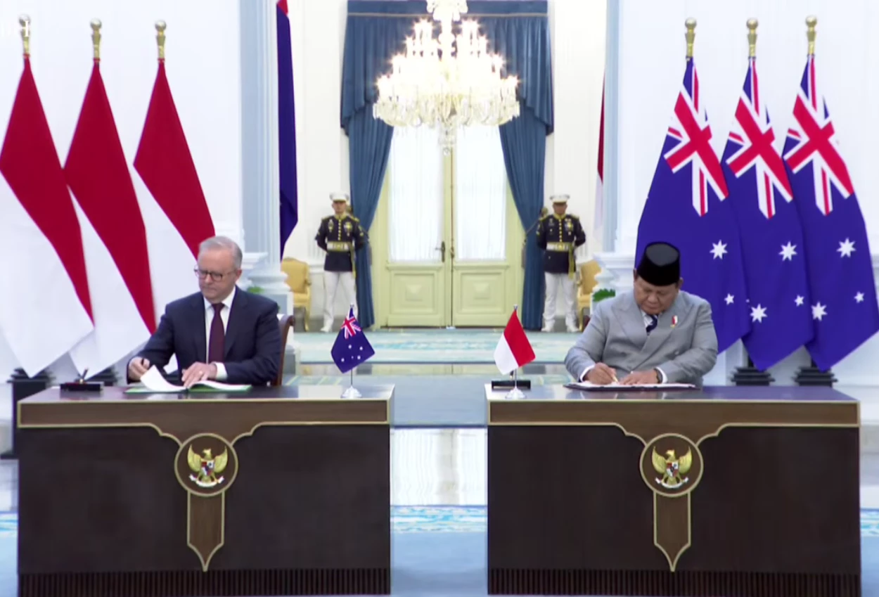 Prabowo dan PM Albanese Teken Perjanjian Keamanan Bersama RI Australia