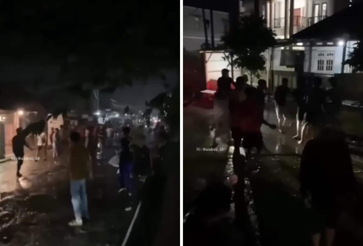 Ratusan Warga Cirebon Kompak Cegat Geng Motor Pelajar, 24 Pelaku Diamankan Polisi